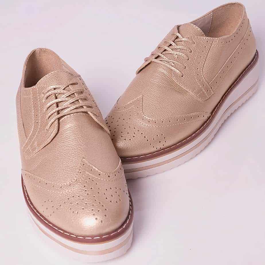 Oxford Para Mujer en Dorado DFV Leather