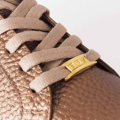 Tenis de Cuero Para Mujer Cuero Bronce y Plataforma en Yute - Imagen 2