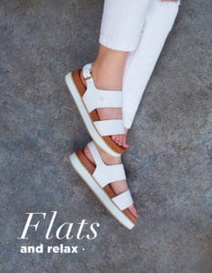 Botón para visitar sección de zapatos planos o con tacón bajito - envío en Colombia