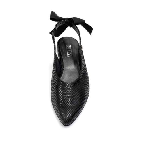 Zapato de Tacón en Cuero Destalonado y Moño - Ref. Z-2594 - Imagen 3