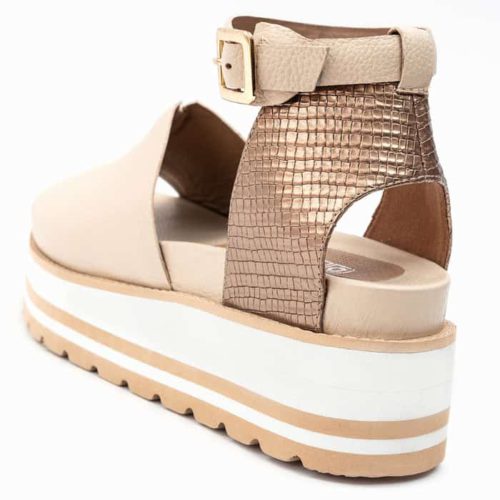 Sandalia Plana en Cuero con Plataforma - Ref. Z-2629 - Imagen 3