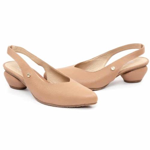 Zapato de Tacón en Cuero y Tacón Ovalado - Ref. Z-2650