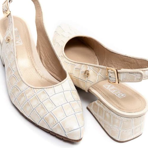 Zapato de Tacón en Cuero y Tacón Triángulo - Ref. Z-2656 - Imagen 3