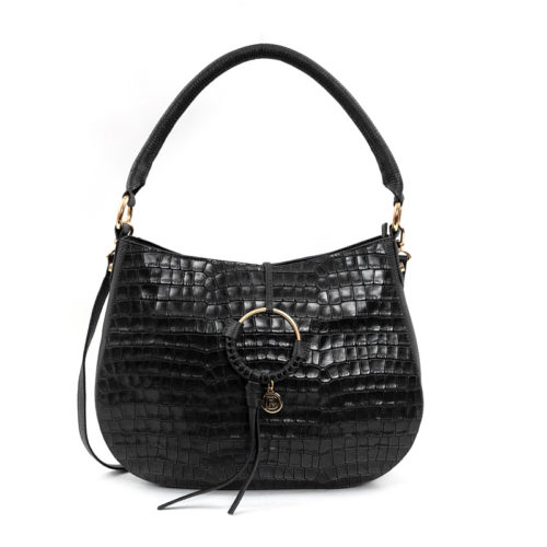Bolso tipo "Hobo" en Cuero Texturado - Ref. B-1405