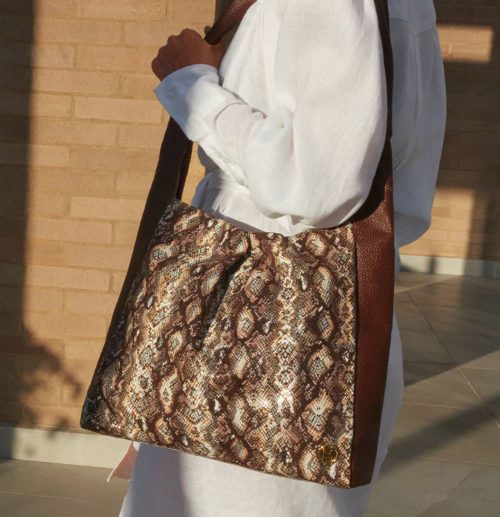 Bolso de Hombro Para Mujer en Cuero con Nudos - Ref. B-1399 - Imagen 5