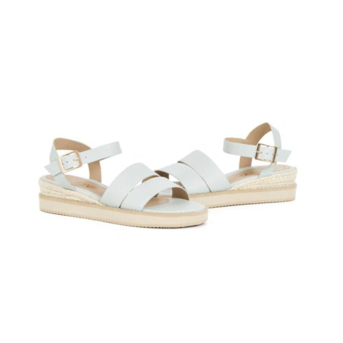 Sandalia Plana en Cuero y Plataforma Yute - Ref. 2787