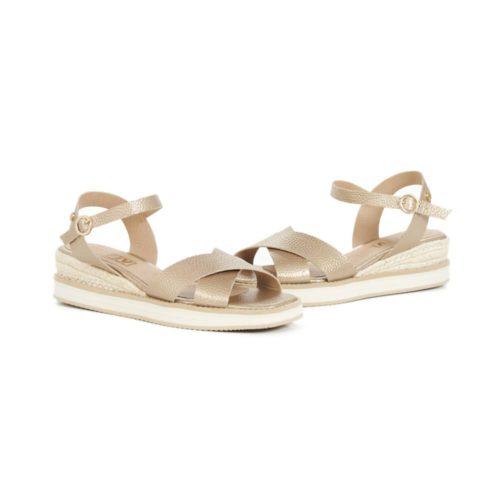Sandalia Plana en Cuero y Plataforma Yute - Ref. Z-2765 - Imagen 5