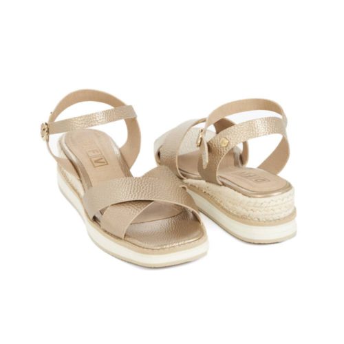 Sandalia Plana en Cuero y Plataforma Yute - Ref. Z-2765 - Imagen 3