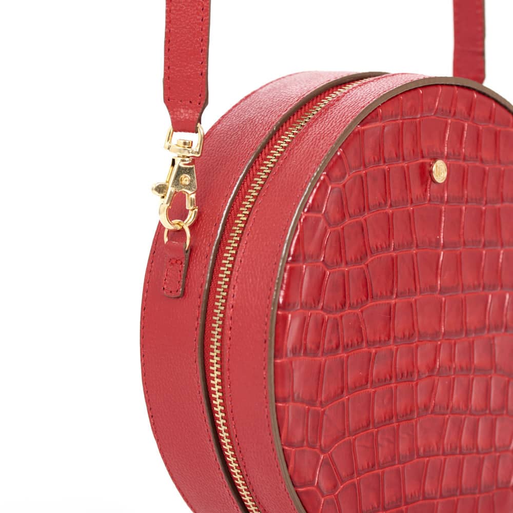 Bolso Redondo en Cuero - - DFV Leather Shoes Bags