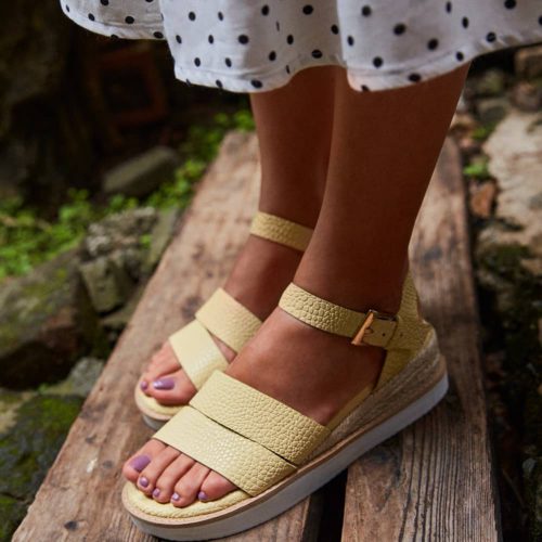 Sandalia Plana en Cuero y Plataforma Yute - Ref. 2787 - Imagen 2