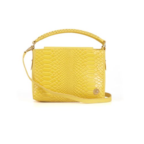 Bolso de Hombro  en Cuero Amarillo - Ref. B-1505