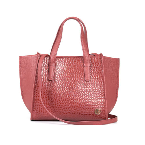 Bolso de Hombro y Mano en Cuero  - Ref. B-1513 Rojo