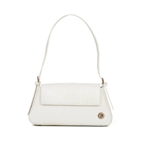 Bolso de Hombro en Cuero  - Ref. B-1517 Blanco