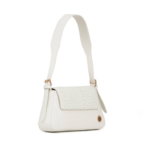 Bolso de Hombro en Cuero  - Ref. B-1517 Blanco - Imagen 3