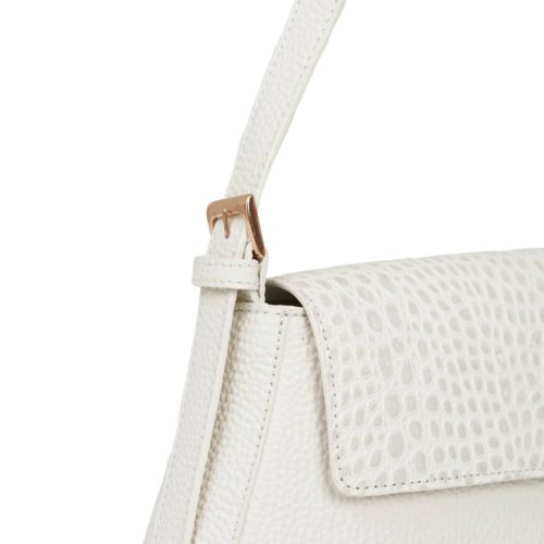 Bolso de Hombro en Cuero  - Ref. B-1517 Blanco - Imagen 4
