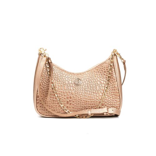 Bolso de Hombro / Manos Libres en Cuero  - Ref. B-1518 Dorado