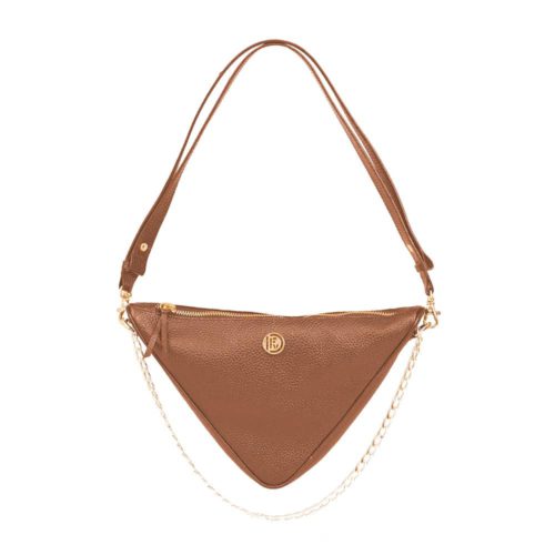 Bolso de Hombro / Manos Libres en Cuero  - Ref. B-1523 Café