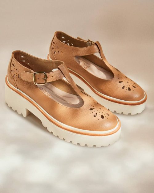 Zapato Semi Cerrado con Plataforma - Ref. Z-2795 Caramelo - Imagen 2