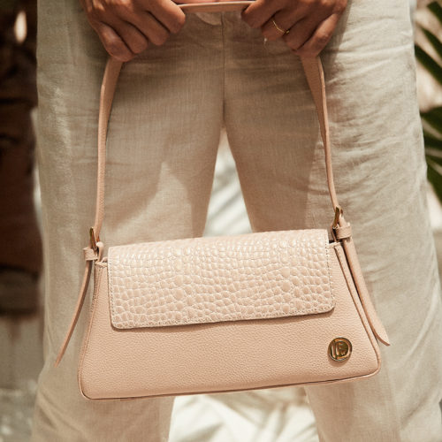 Bolso de Hombro en Cuero  - Ref. B-1517 Nude