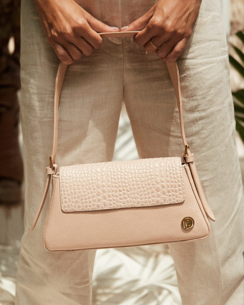 Bolso de Hombro en Cuero  - Ref. B-1517 Nude - Imagen 2