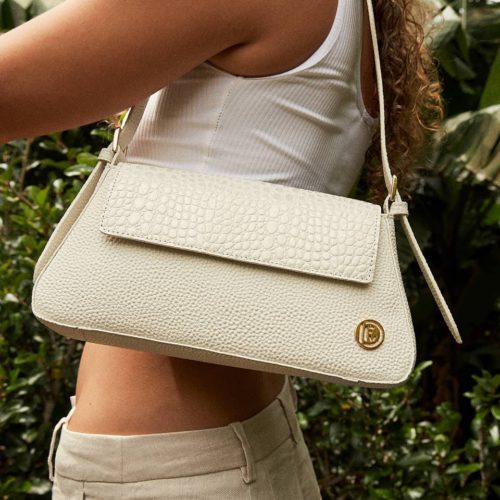 Bolso de Hombro en Cuero  - Ref. B-1517 Verde