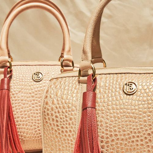 Bolso de Hombro en Cuero  - Ref. B-1514 Rosa
