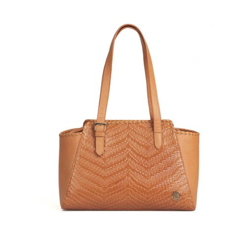 Bolso de Hombro en Cuero  - Ref. B-1519 Caramelo