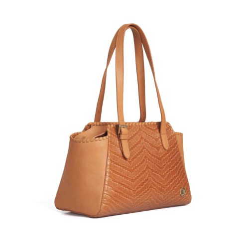 Bolso de Hombro en Cuero  - Ref. B-1519 Caramelo - Imagen 3