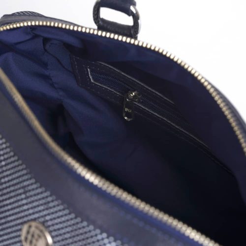Bolso de Hombro en Cuero  - Ref. B-1514 Azul