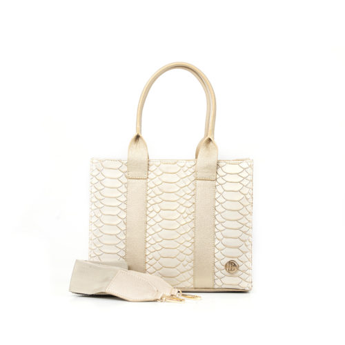 Bolso de Hombro en Cuero  - Ref. B-1553 Oro