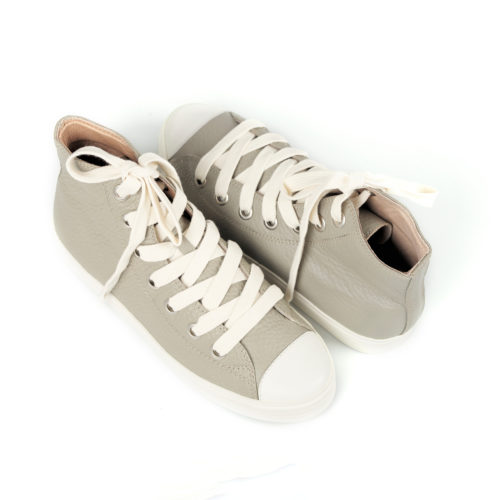Tenis Tipo Bota en Cuero - Ref. Z-2808 Verde Niebla