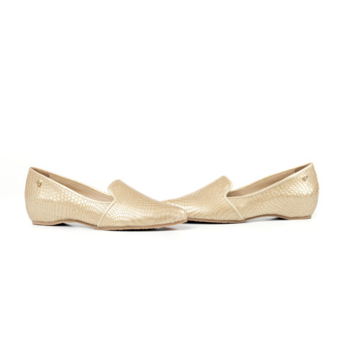 Bailarinas Para Mujer en Cuero Texturado - Ref. Z-2720 Dorado