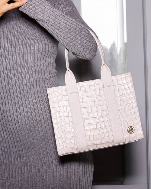 Bolso de Hombro / Manos Libres en Cuero  - Ref. B-1553 Nude - Imagen 2