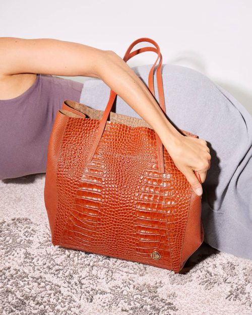 Bolso de Hombro en Cuero  - Ref. B-1547 Miel - Imagen 2