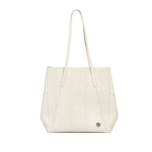 Bolso de Hombro en Cuero  - Ref. B-1547 Blanco Arena
