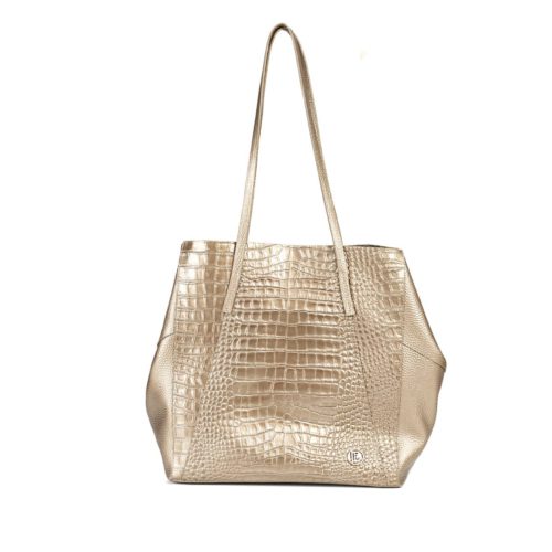 Bolso de Hombro en Cuero  - Ref. B-1547 Oro Luna