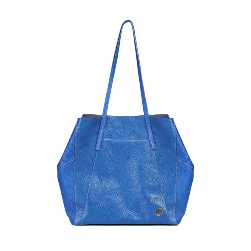 Bolso de Hombro en Cuero  - Ref. B-1547 Azul Pacifico