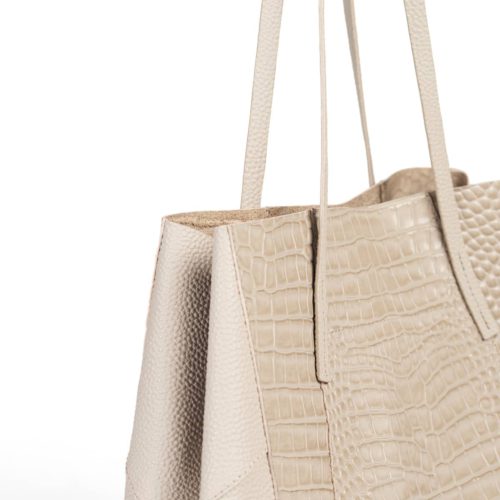 Bolso de Hombro en Cuero  - Ref. B-1547 Taupe - Imagen 3