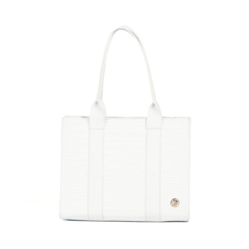 Bolso de Hombro en Cuero  - Ref. B-1550 Blanco