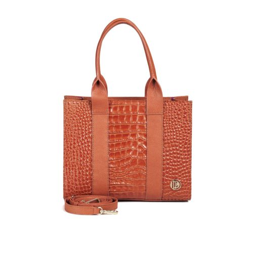 Bolso de Hombro / Manos Libres en Cuero  - Ref. B-1553 Miel