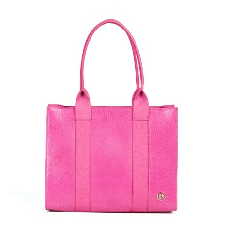 Bolso de Hombro en Cuero  - Ref. B-1550 Fucsia