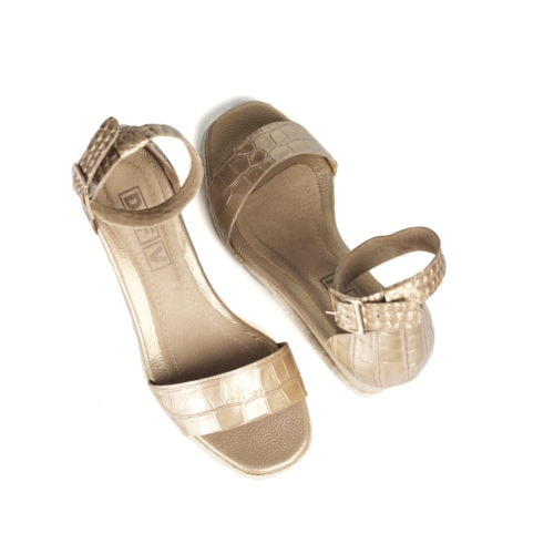 Plataforma en Cuero - Ref. Z-3024 Oro - Imagen 4