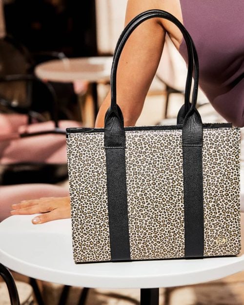 Bolso de Hombro en Cuero  - Ref. B-1550 Texturado Blanco y Miel - Imagen 2