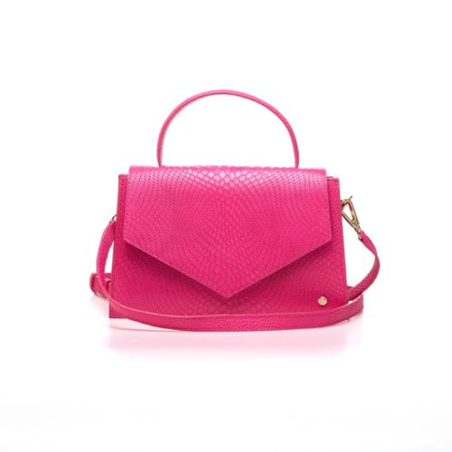 Bolso de Hombro / Manos Libres en Cuero  - Ref. B-1551 Frambuesa
