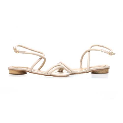 Sandalia Plana en Cuero - Ref. Z-3058 Blanco - Imagen 5