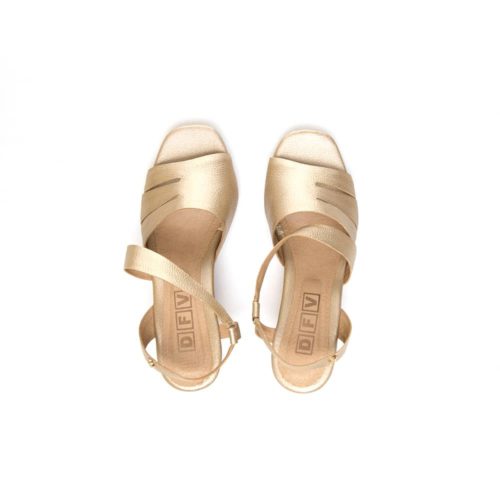 Plataforma en Cuero y Madera - Ref. Z-3041 Oro - Imagen 3