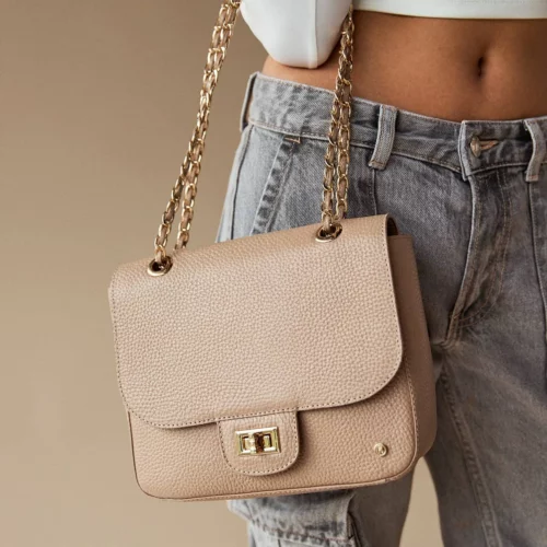 Bolso de Hombro / Manos Libres en Cuero  - Ref. B-1566