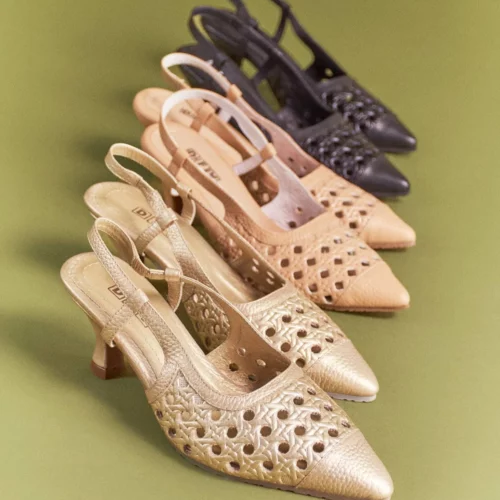 Zapato con Tacón Destalonado en Cuero – Ref. Z-3311 Café Claro