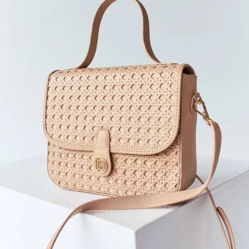 Bolso de Hombro / Manos Libres en Cuero - Ref. B-1605 Cafe Claro