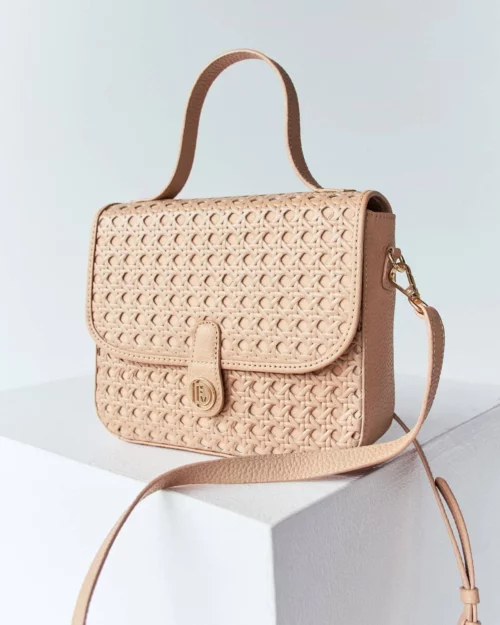Bolso de Hombro / Manos Libres en Cuero - Ref. B-1605 Cafe Claro